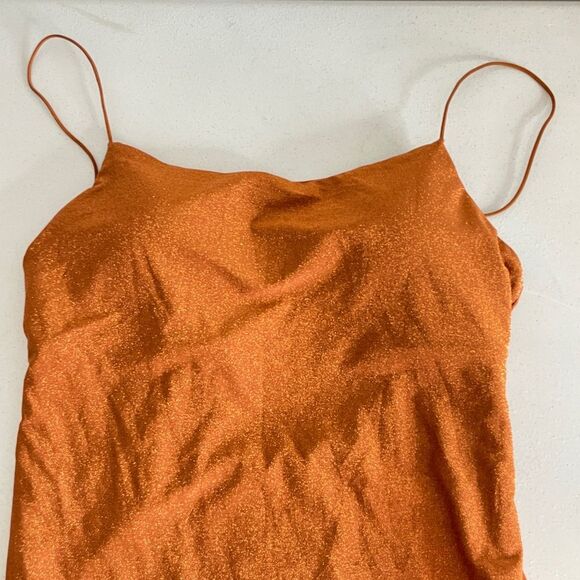 Free People It’s Now Cool The One Piece In Topaz Lurex Size Medium New - Picture 8 of 16